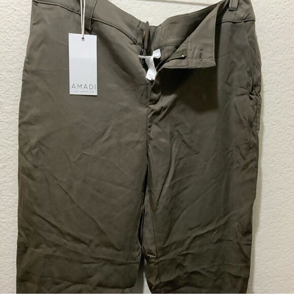 Anthropologie Amour Vert Amadi Pants Size M Cropped Cigarette Green Retail $128 - Picture 3 of 12